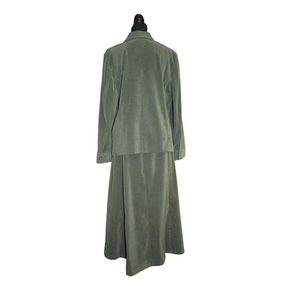 JM collection Jacket and skirt suit  14 Army Green 97% Polyester & 3% Spandex - Picture 3 of 12